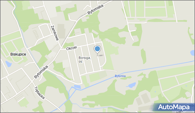 Zabrze, Głowackiego Bartosza, mapa Zabrza