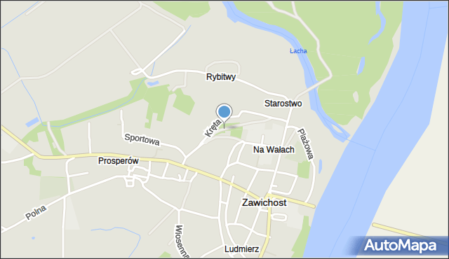 Zawichost, Głęboka, mapa Zawichost