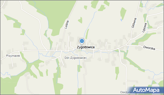 Zygodowice, Główna, mapa Zygodowice