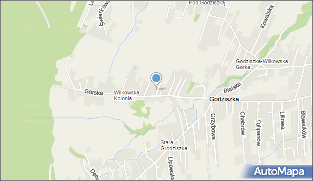 Godziszka gmina Buczkowice, Gminna, mapa Godziszka gmina Buczkowice