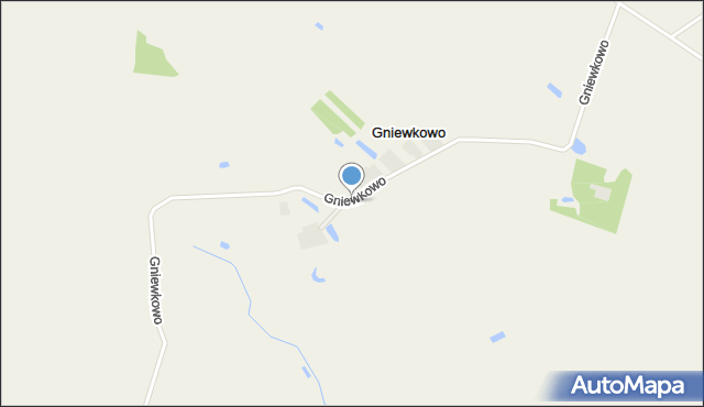 Gniewkowo gmina Kiszkowo, Gniewkowo, mapa Gniewkowo gmina Kiszkowo
