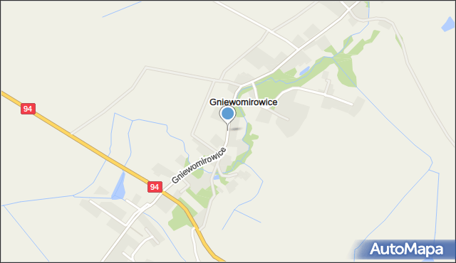 Gniewomirowice, Gniewomirowice, mapa Gniewomirowice