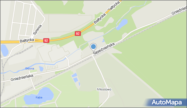 Poznań, Gnieźnieńska, mapa Poznania