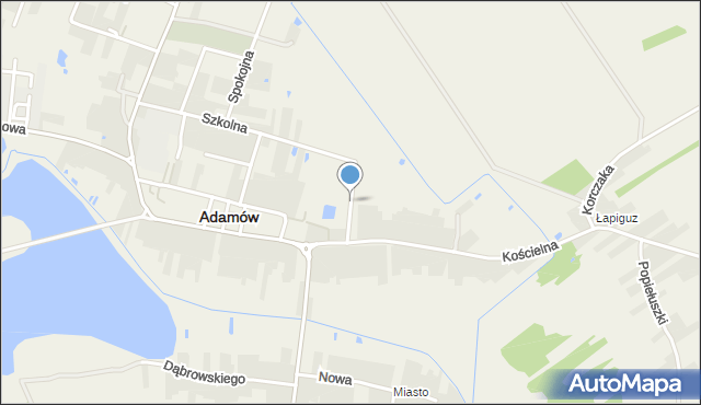 Adamów powiat łukowski, Gozdalskiego Józefa, ks., mapa Adamów powiat łukowski