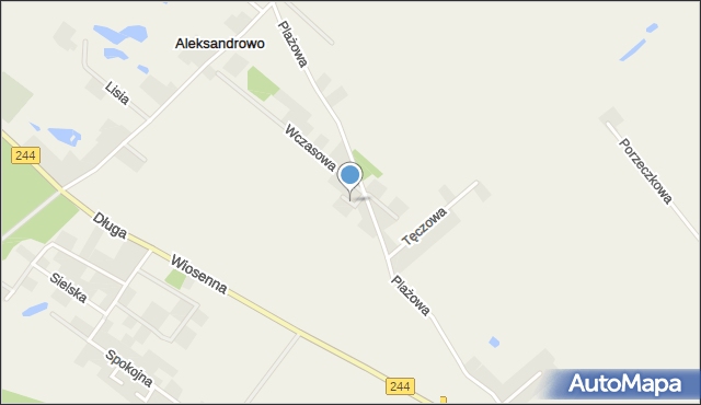 Aleksandrowo gmina Dobrcz, Gościnna, mapa Aleksandrowo gmina Dobrcz