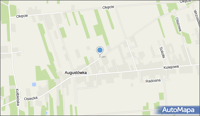 Augustówka gmina Osieck, Gocławska, mapa Augustówka gmina Osieck