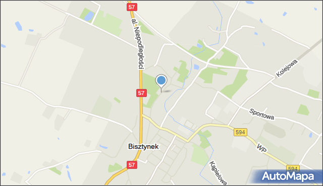 Bisztynek, Górnośląska, mapa Bisztynek