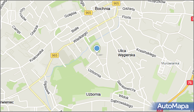 Bochnia, Górska, mapa Bochni