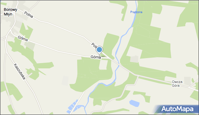 Borowy Młyn gmina Lipnica, Górna, mapa Borowy Młyn gmina Lipnica