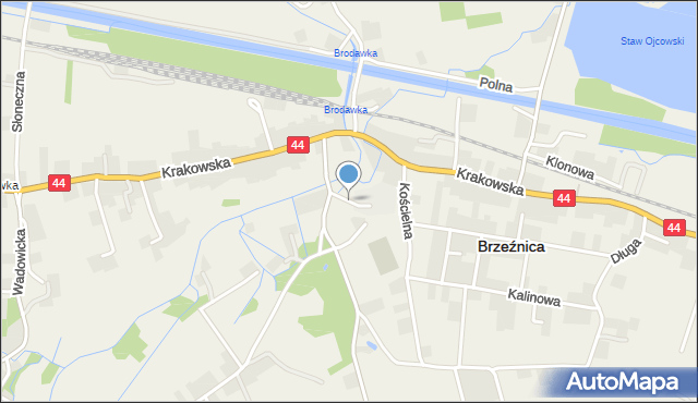 Brzeźnica powiat wadowicki, Gorczyńskiego Adama, mapa Brzeźnica powiat wadowicki