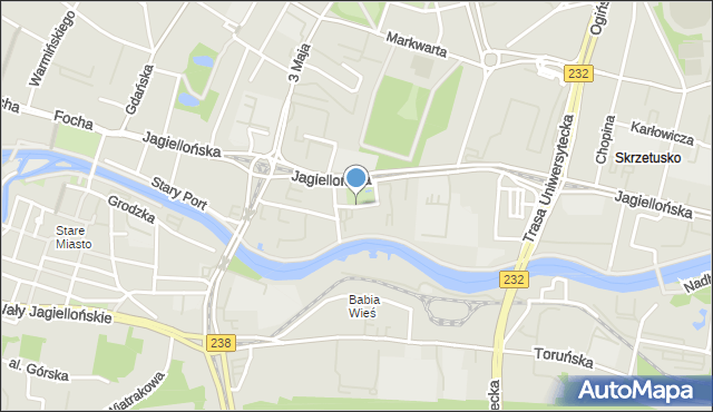 Bydgoszcz, Gotowskiego Krzysztofa, mapa Bydgoszczy