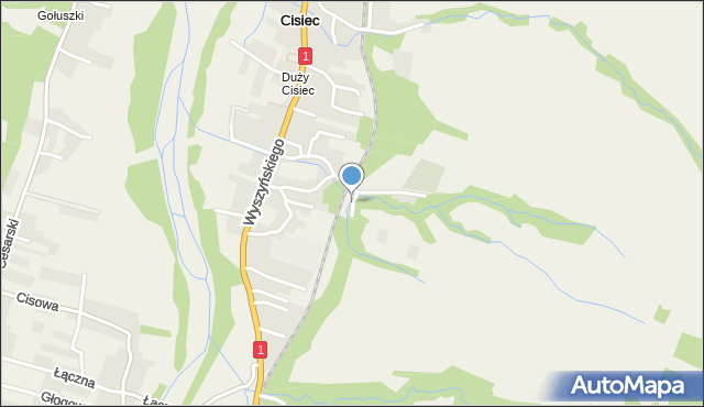 Cisiec, Górska, mapa Cisiec