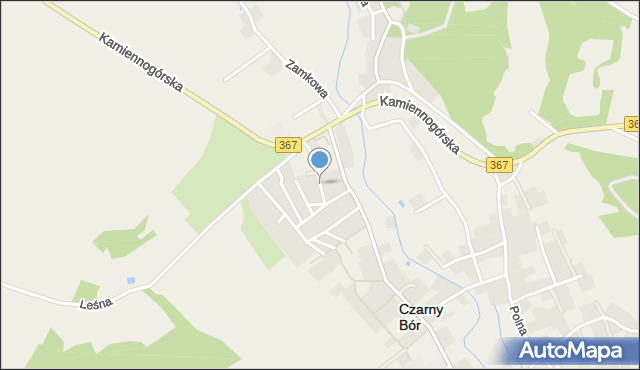 Czarny Bór, Górnicza, mapa Czarny Bór