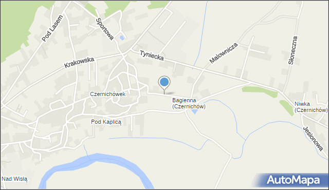 Czernichów powiat krakowski, Gospodarska, mapa Czernichów powiat krakowski