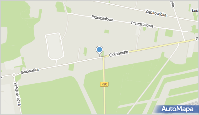 Dąbrowa Górnicza, Gołonoska, mapa Dąbrowa Górnicza