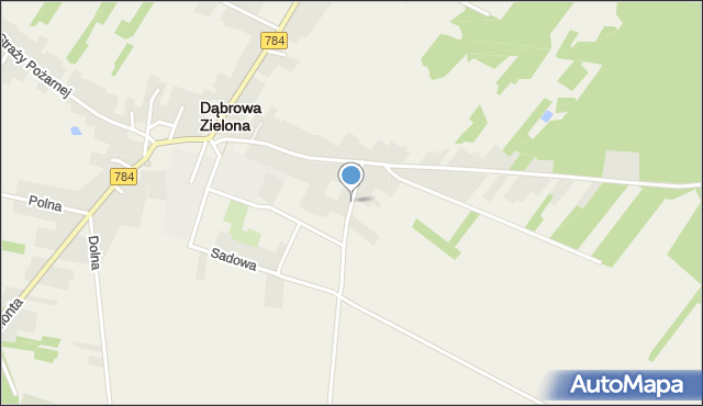 Dąbrowa Zielona, Górna, mapa Dąbrowa Zielona