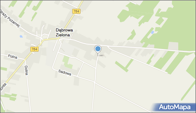 Dąbrowa Zielona, Górna, mapa Dąbrowa Zielona