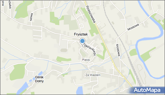 Frysztak, Gołębiowskiego Franciszka, mapa Frysztak