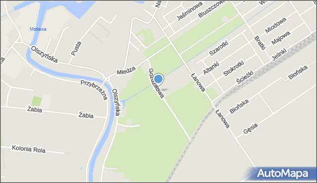 Gdańsk, Goździkowa, mapa Gdańska