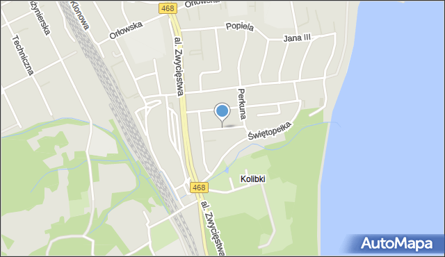 Gdynia, Goplany, mapa Gdyni