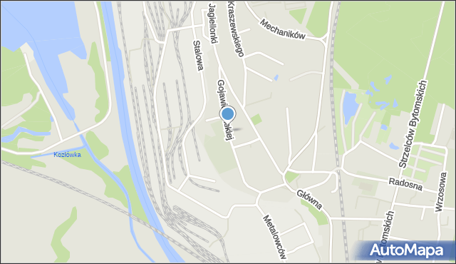 Gliwice, Gojawiczyńskiej Poli, mapa Gliwic