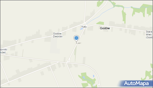 Godów gmina Pawłów, Godów, mapa Godów gmina Pawłów