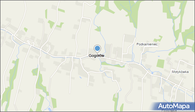 Gogołów gmina Frysztak, Gogołów, mapa Gogołów gmina Frysztak