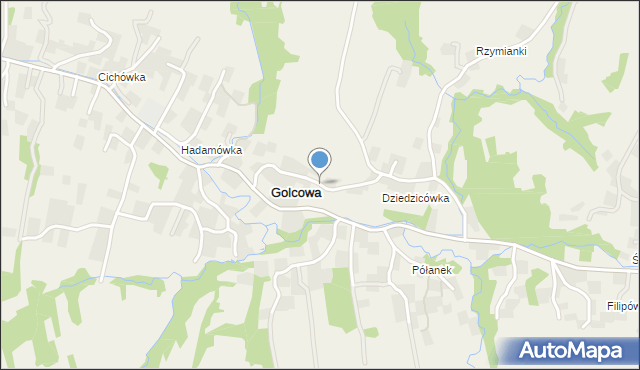 Golcowa, Golcowa, mapa Golcowa