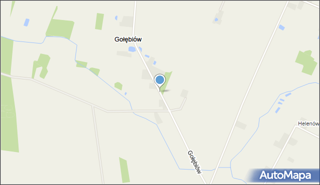 Gołębiów gmina Jasieniec, Gołębiów, mapa Gołębiów gmina Jasieniec