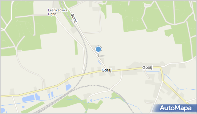 Goraj gmina Lubasz, Goraj, mapa Goraj gmina Lubasz