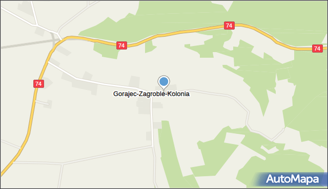 Gorajec-Zagroble-Kolonia, Gorajec-Zagroble-Kolonia, mapa Gorajec-Zagroble-Kolonia