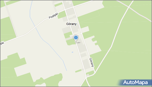 Górany gmina Krynki, Górany, mapa Górany gmina Krynki