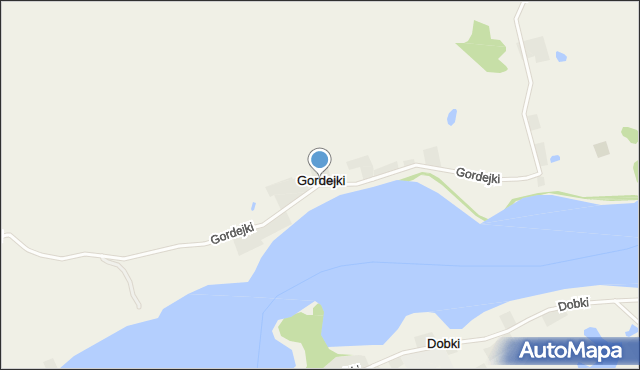 Gordejki, Gordejki, mapa Gordejki