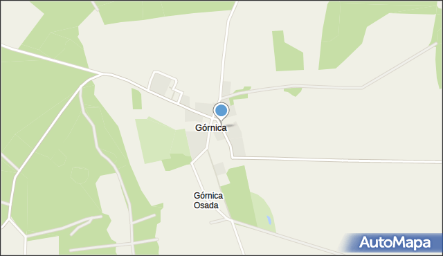 Górnica gmina Wałcz, Górnica, mapa Górnica gmina Wałcz