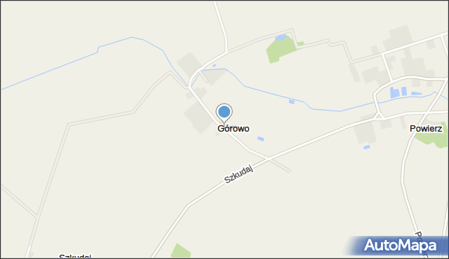 Górowo gmina Kozłowo, Górowo, mapa Górowo gmina Kozłowo