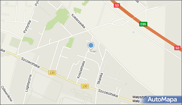 Gorzów Wielkopolski, Goleniowska, mapa Gorzów Wielkopolski