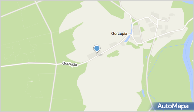 Gorzupia gmina Żagań, Gorzupia, mapa Gorzupia gmina Żagań