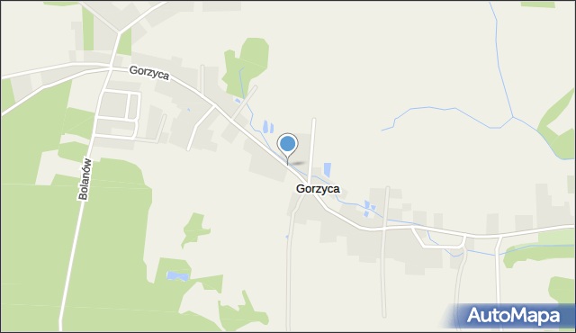 Gorzyca gmina Lubin, Gorzyca, mapa Gorzyca gmina Lubin