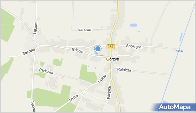 Górzyn gmina Lubsko, Górzyn, mapa Górzyn gmina Lubsko
