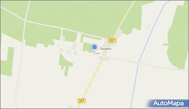 Górzyn gmina Lubsko, Gozdno, mapa Górzyn gmina Lubsko