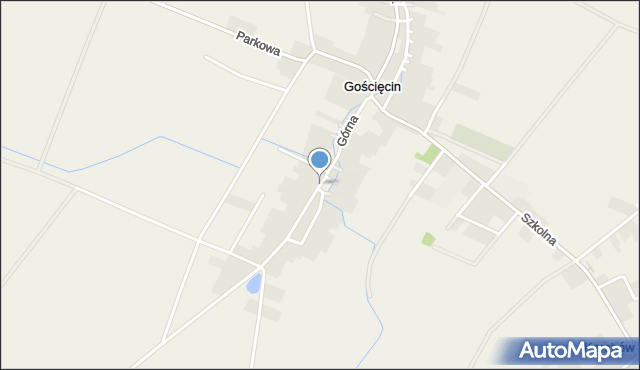 Gościęcin, Górna, mapa Gościęcin