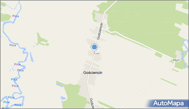 Gościencin, Gościencin, mapa Gościencin