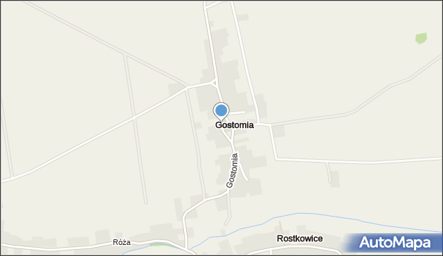 Gostomia gmina Biała, Gostomia, mapa Gostomia gmina Biała