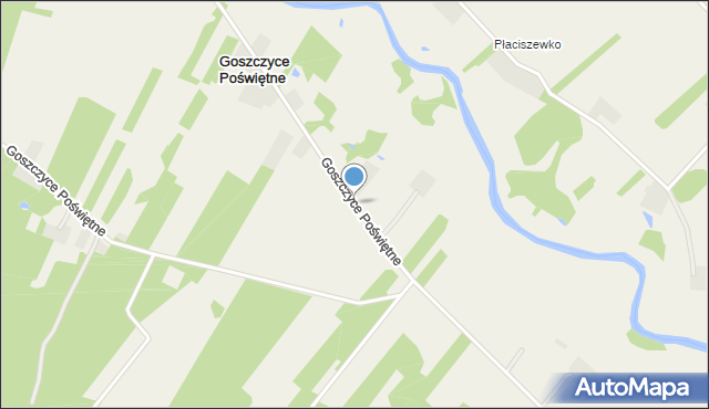 Goszczyce Poświętne, Goszczyce Poświętne, mapa Goszczyce Poświętne