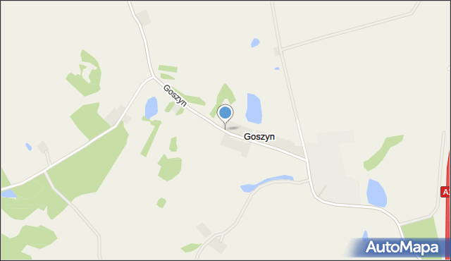 Goszyn gmina Tczew, Goszyn, mapa Goszyn gmina Tczew