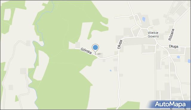 Gowino, Górska, mapa Gowino