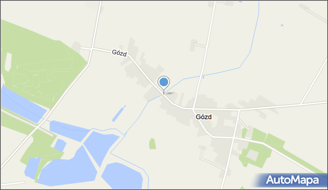 Gózd gmina Kłoczew, Gózd, mapa Gózd gmina Kłoczew