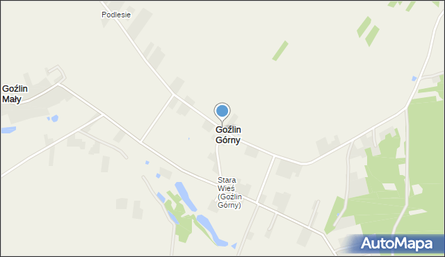 Goźlin Górny, Goźlin Górny, mapa Goźlin Górny