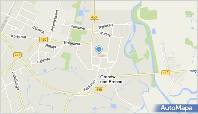 Grabów nad Prosną, Godlewskiego Wł., dr., mapa Grabów nad Prosną