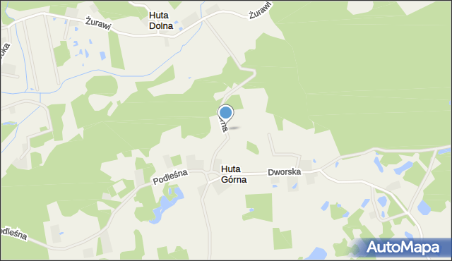 Huta Górna, Górna, mapa Huta Górna